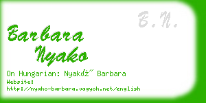 barbara nyako business card